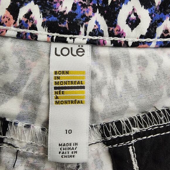 Lole Women's Shorts Size 10 Cactus Flower Sizzle Multicolor Ikat Pleated Casey - Picture 8 of 12